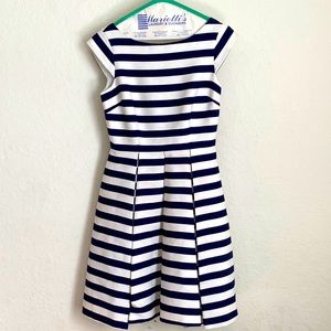 Kate Spade Mariella Fit & Flare Cap Sleeve Dress - Blue & White, Pockets!